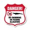 Signmission Alligator Warning Shield Sign Danger! No, 12 Inch X 12 Inch, Aluminum Metal Sign SHI-A-12-356 - alternate 1