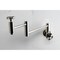 Kingston Brass Wall Mount Pot Filler Faucet with Knurled Handle, Polished Nickel KS8106RKZ - alternate 3