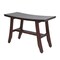 Homeroots 24" Dark Brown Solid Teak Wood Shower Bench 376685 - alternate 1
