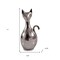 Homeroots 11" Silver Aluminum Cat Tabletop Sculpture 628124 - alternate 4