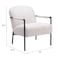 Homeroots 26" Ivory And Black Faux Shearling And Upholstered Arm Chair 556498 - alternate 4