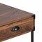 Homeroots 59" Brown Wood Wall Mounted H-Shape Writing Desk With Three Drawers 568259 - alternate 6