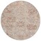 Homeroots 8' Coral And Gray Round Damask Washable Indoor Outdoor Area Rug 603757 - alternate 4