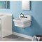Kingston Brass 24" Ceramic Single Bowl Wall Mount Kitchen Sink with Strainer, Glossy White GPKWS241917 - alternate 3