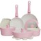 Bakkenmaster Bakken 17-Piece Ceramic Coated Aluminum Cookware Set, Nonstick, PTFE & PFAS Free BKCWSTK15PINK - alternate 1