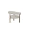 Homeroots 29" Cream and Light Brown Fabric And Wood Curved Arm Chair 554194 - alternate 1