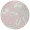 Homeroots 8' Pink Ivory And Beige Round Floral Washable Indoor Outdoor Area Rug 589568 - alternate 4