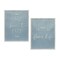 Homeroots Set of Two Blue And White Farm Sweet Farm Metal Wall Decor, 2PK 516400 - alternate 4