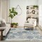 Homeroots 8' X 10' Navy Blue Sky Blue And Ivory Nautical Indoor Outdoor Area Rug 550241 - alternate 3