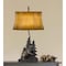 Homeroots 29" Antiqued Bronze Novelty Table Lamp With Brown Bell Shade 524663 - alternate 3