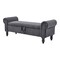 Homeroots 55in Dark Gray Corduroy and Solid Wood Upholstered Storage Bench With Flip Top 724172 - alternate 3