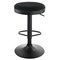 Elama 2 Piece Backless Adjustable Fabric Bar Stool in Black with Black Base ELM-7229-BLK - alternate 7