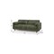 Homeroots 89" Moss Green Leather Sofa With Brown Legs 640994 - alternate 4