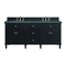 James Martin Vanities Lorelai 72in Double Vanity, Black Onyx w/ 3 CM Parisien Bleu Silestone Top 424-V72-BKO-FPBL - alternate 1