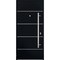 Vdomdoors Steel Door Deux 6083 Black Enamel Stainless Inserts Entry Door Painted W36xH80 Right hand Inswing DEUX6083EXD-BLK-W36 x H80-RH-I - alternate 3