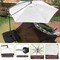 Pure Garden 10-Foot Offset Patio Umbrella with Square Base, Cream 50-102-TB - alternate 4