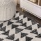 Jonathan Y Aisha Moroccan Triangle Geometric Cream/Black 9 ft Square Area Rug MOH206A-9SQ - alternate 4