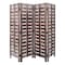 Homeroots 72" Brown Folding Four Panel Screen Room Divider 379903 - alternate 3
