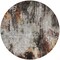 Homeroots 8' Gray Rust And Ivory Round Abstract Washable Indoor Outdoor Area Rug 615862 - alternate 5