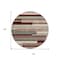 Homeroots 8' Merlot Burgundy And Beige Round Striped Washable Indoor Outdoor Area Rug 613298 - alternate 4