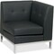 Office Star Collection: Wall Street Corner Chair, Black Seat, Black Back, 28" W 28" L 31" H, Fixed, Leather Seat WST51C-B18 - alternate 1