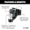 Curt Ball and Pintle Combination, 10,000 lb, 16,000 lb Working Load, Powder-Coated, 2 in Dia Eye, Steel 48190 - alternate 4