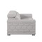 Homeroots 73in Light Gray and Silver Leather Reclining Loveseat 720578 - alternate 5