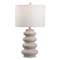 Jonathan Y Juniper 26" Modern Minimalist Resin Stacked Ovoid LED Lamp, Antique White JYL5506A - alternate 1