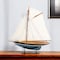 Homeroots 31" Black Blue And White Solid Wood Pen Duick Hand Painted Model Sail Boat 402009 - alternate 2
