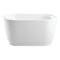 Kingston Brass 59" Acrylic Oval Rectangular Double Ended Freestanding Tub with Drain, Glossy White VTOV593425S - alternate 1
