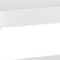 Homeroots 15.75in X 59in X 15.75in White Clear Hollow Core Tempered Glass TV Stand 333255 - alternate 2