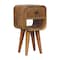 Homeroots 16" Oak Solid Wood Square One Drawer Nightstand 722560 - alternate 1
