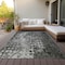 Homeroots 10' X 14' Charcoal Ikat Washable Indoor Outdoor Area Rug 576982 - alternate 4