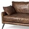 Homeroots 82" Dark Brown Rustic Leather Sofa With Toss Pillows 607320 - alternate 4