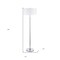 Homeroots 61" Nickel Two Light Floor Lamp With White Frosted Glass Drum Shade 523575 - alternate 3