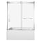 Kingston Brass 60" Acrylic Alcove Right-Hand Drain Tub with Left Sliding Tub Door, White/Polished Chrome KVTAM6032R211 - alternate 1