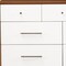 Homeroots 56" Brown and White Solid Wood Seven Drawer Double Dresser 524152 - alternate 6