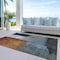 Homeroots 9' X 12' Copper Green And Gray Abstract Washable Indoor Outdoor Area Rug 603723 - alternate 4