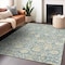 Homeroots 5' X 8' Sky Blue And Beige Floral Washable Indoor Outdoor Area Rug 603450 - alternate 7