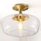 Jonathan Y Marfa 14" 1-Light Modern Farmhouse Schoolhouse Frosted Glass/Metal LED Semi Flush Mount, Brass Gold JYL7517B - alternate 6