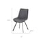 Homeroots Set of Two Gray and Black Faux Leather and Wood Dining Side Chairs, 2PK 716278 - alternate 4
