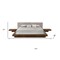 Homeroots Gray and Walnut Wood And Faux Leather King Bed Frame With Attached Nightstands 486266 - alternate 3