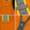 Dome75 Hi-Vis Safety Vest SM/MD Class ANSI/ISEA 107-2020 Class 2 , Zipper 6 Pockets, 2 Mic Tab DV2123 - alternate 5