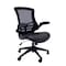 We'Re It Budg it, Flip Mesh Back Task Chair with Black Eco Leather Seat and Flip Up Arms in Black BU-6102-ECBR - alternate 1