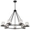 Nuvo Valentine, 7 Light Chandelier, Black Finish, Hammered Glass 60/8259 - alternate 3