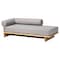 Baxton Studio Bertille Left-Arm Chaise Lounge with Solid Wood Base 262-14454-ZORO - alternate 1