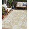 Homeroots 5' X 8' Beige And Ivory Floral Washable Indoor Outdoor Area Rug 599857 - alternate 1