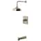 Kingston Brass Single-Handle Pressure Balanced Tub and Shower Faucet, Brushed Nickel KB6348NDL - alternate 1