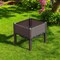 Homeroots 16" X 16" Dark Brown Heavy Duty Plastic Square Self Watering Raised Garden Bed 569539 - alternate 1