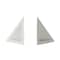 Homeroots Set of Two White Marble Triangle Decorative Bookends, 2PK 392143 - alternate 5